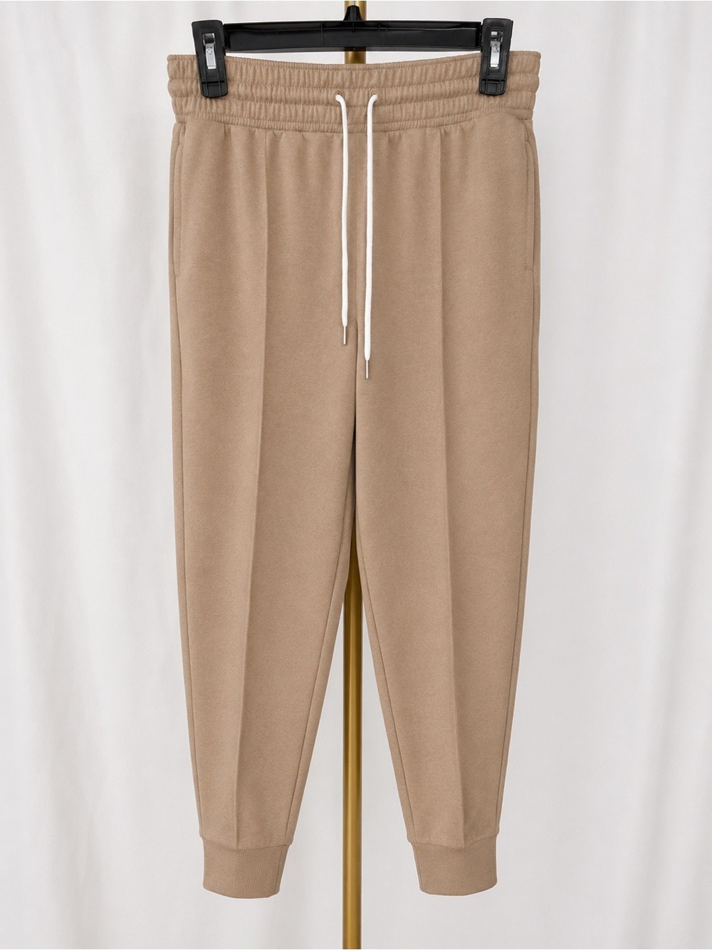 Zenana Outfitters Women's Beige Drawstring Jogger Pants